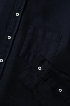 Hombre Edmmond Studios Adam Shirt Plain Navy