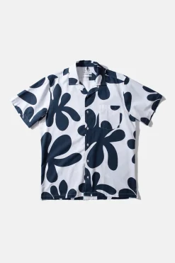 Hombre Edmmond Studios Alice Short Sleeve Shirt Printed Navy