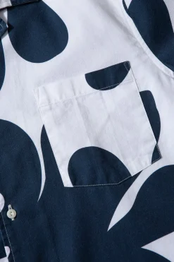 Hombre Edmmond Studios Alice Short Sleeve Shirt Printed Navy