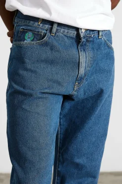 Hombre Edmmond Studios Avail Pants Denim Plain Bleach