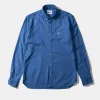 Hombre Edmmond Studios Bd Shirt Duck Edition Oxford Ns Plain Blue