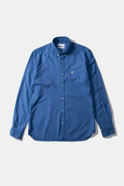 Hombre Edmmond Studios Bd Shirt Duck Edition Oxford Ns Plain Blue