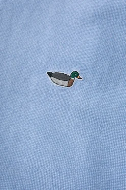 Hombre Edmmond Studios Bd Shirt Oxford Plain Light Blue