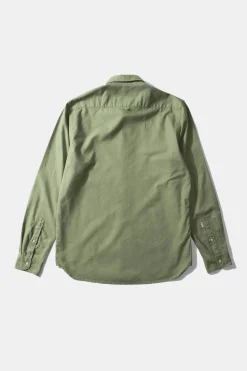 Hombre Edmmond Studios Bd Shirt Oxford Plain Olive