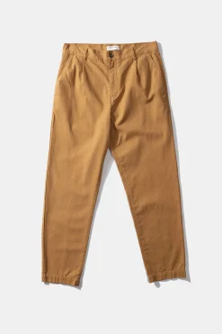 Hombre Edmmond Studios Chino Herringbone Plain Caramel