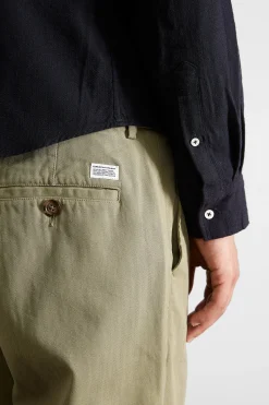 Hombre Edmmond Studios Chino Herringbone Plain Khaki