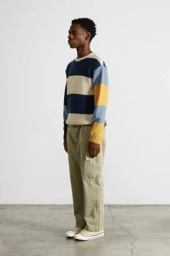 Hombre Edmmond Studios Clown Sweater Colour Block Navy