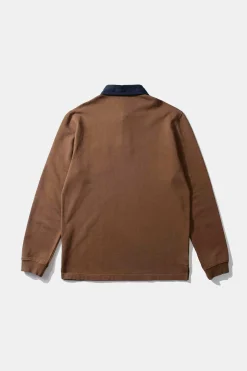 Hombre Edmmond Studios College Polo Plain Brown