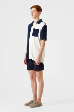 Hombre Edmmond Studios Colour Block Terry Shirt