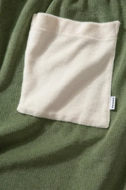 Hombre Edmmond Studios Contrast Terry Shorts Plain Olive