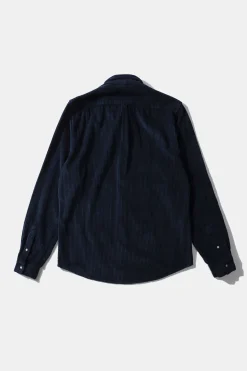 Hombre Edmmond Studios Cord Shirt Plain Navy