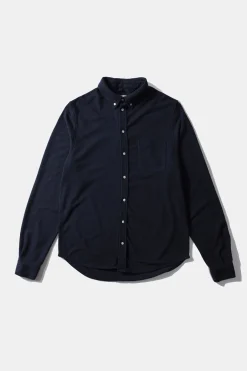 Hombre Edmmond Studios Crisp Shirt Plain Navy
