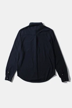 Hombre Edmmond Studios Crisp Shirt Plain Navy