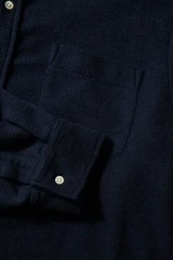 Hombre Edmmond Studios Crisp Shirt Plain Navy