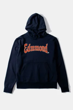 Hombre Edmmond Studios Curly Hoodie Plain Navy