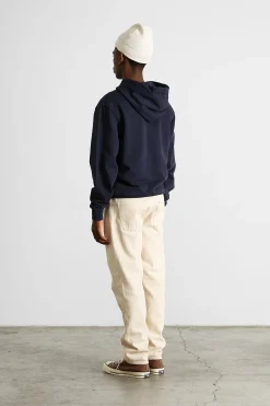 Hombre Edmmond Studios Curly Hoodie Plain Navy