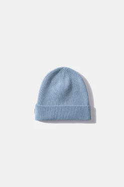 Hombre Edmmond Studios Knit Beanie Plain Light Blue