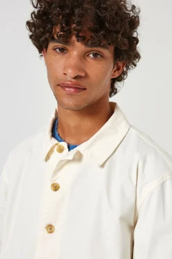 Hombre Edmmond Studios Lab Jacket Plain Off White