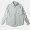 Hombre Edmmond Studios Linen Shirt Plain Sage
