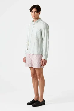 Hombre Edmmond Studios Linen Shirt Plain Sage