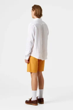 Hombre Edmmond Studios Linen Shirt Plain White