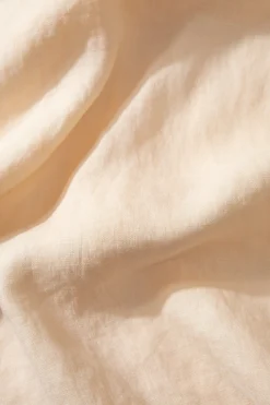 Hombre Edmmond Studios Linen Short Sleeve Plain Off White