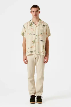 Hombre Edmmond Studios Matt Short Sleeve Plain Off White