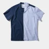 Hombre Edmmond Studios Middle Shirt Colour Block Navy