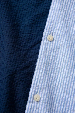 Hombre Edmmond Studios Middle Shirt Colour Block Navy