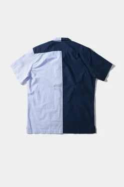 Hombre Edmmond Studios Middle Shirt Colour Block Navy