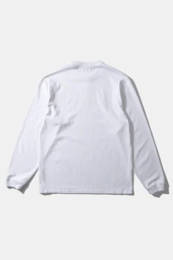 Hombre Edmmond Studios Mini Logo Ls Plain White