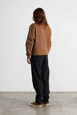 Hombre Edmmond Studios Page Zip Plain Brown