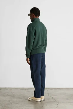 Hombre Edmmond Studios Page Zip Plain Dk Green