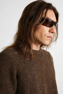 Hombre Edmmond Studios Paris Sweater Plain Brown