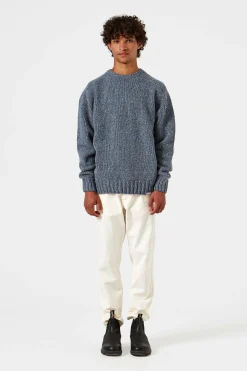 Hombre Edmmond Studios Paris Sweater Plain Steel