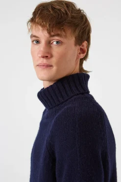 Hombre Edmmond Studios Paris Turtle Neck Plain Navy