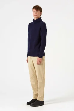 Hombre Edmmond Studios Paris Turtle Neck Plain Navy