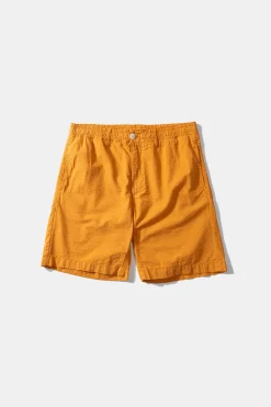 Hombre Edmmond Studios Seersucker Shorts Plain Mustard