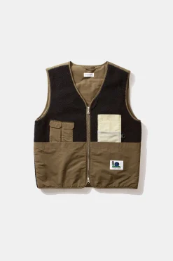 Hombre Edmmond Studios Shearling Vest Plain Navy