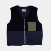 Hombre Edmmond Studios Shearling Vest Plain Navy