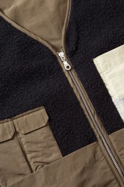 Hombre Edmmond Studios Shearling Vest Plain Navy