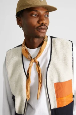 Hombre Edmmond Studios Shearling Vest Plain Off White