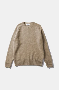 Hombre Edmmond Studios Shetland Sweater Plain Beige