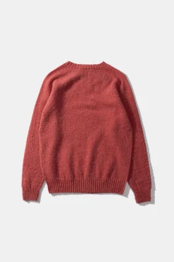 Hombre Edmmond Studios Shetland Sweater Plain Salmon