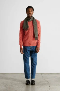 Hombre Edmmond Studios Shetland Sweater Plain Salmon