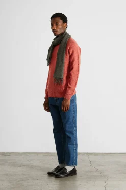 Hombre Edmmond Studios Shetland Sweater Plain Salmon