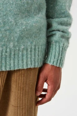 Hombre Edmmond Studios Shetland Sweater Plain Turquoise