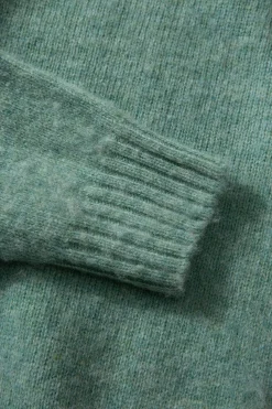 Hombre Edmmond Studios Shetland Sweater Plain Turquoise