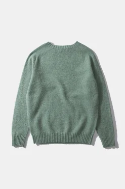 Hombre Edmmond Studios Shetland Sweater Plain Turquoise