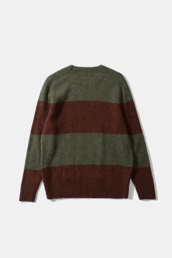 Hombre Edmmond Studios Stripes Sweater Plain Green